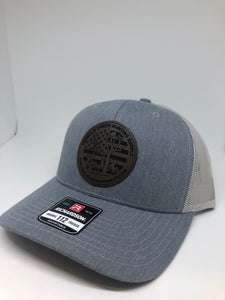 Leather patch hats
