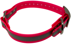 1" Wide 21" long Dayglo reflective collar