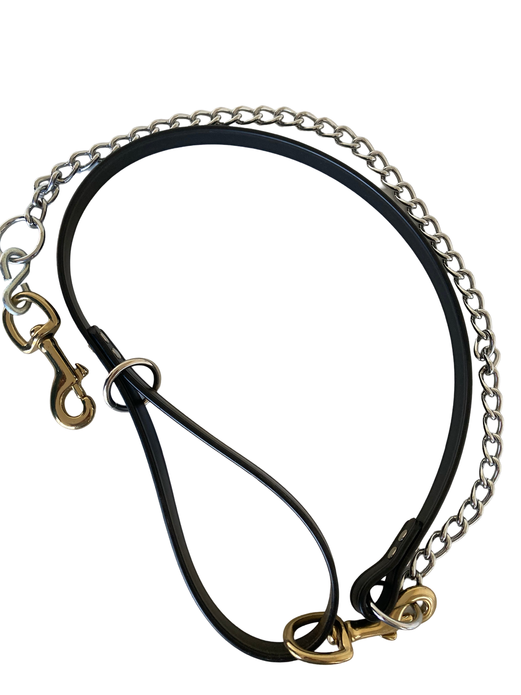 Leather/chain 1 dog Tree Lead