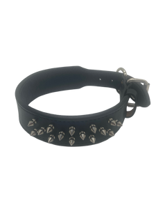 20” leather spiked collar
